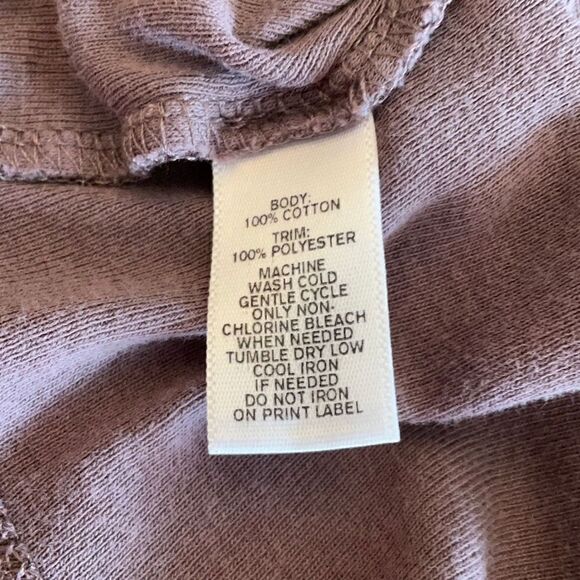 LOFT Mauve Cute Ruched Neckline, Medium. 100% Cotton - Picture 10 of 10